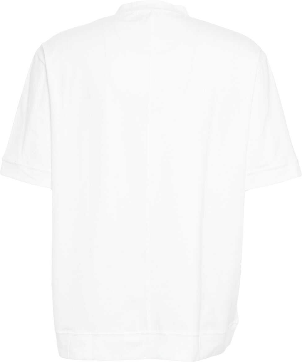 Tricouri Paolo Pecora T-shirt with stand-up collar White Barbati (BM 19029862) 4