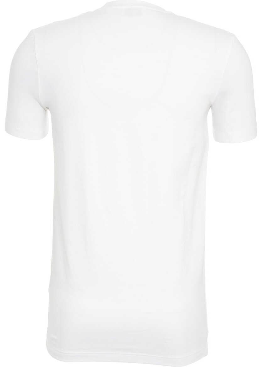 Tricouri Dondup T-shirt with logo embroidery White Barbati (BM 19029871) 4