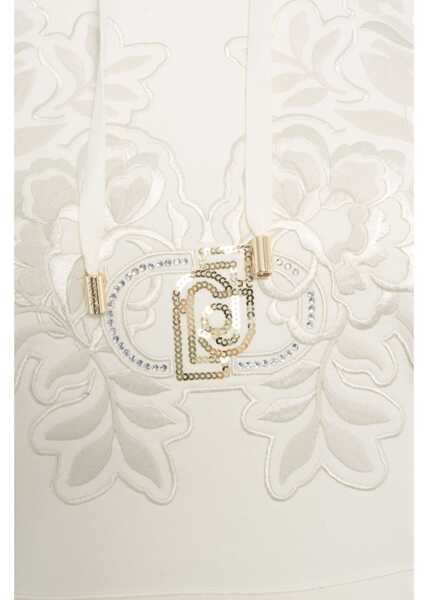 Bluze de trening Liu Jo Hoodie with embroidery White Femei (BM 19029883) 4