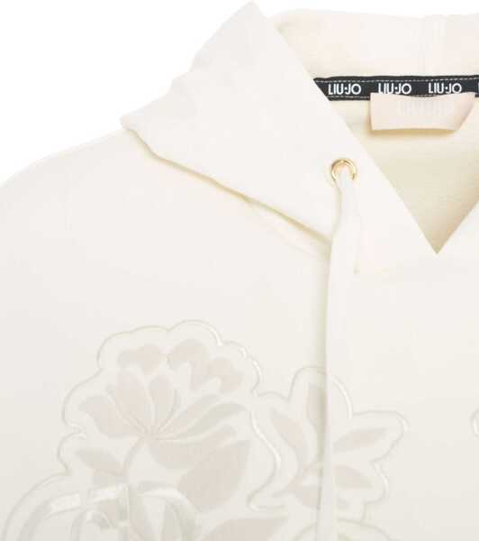 Bluze de trening Liu Jo Hoodie with embroidery White Femei (BM 19029883) 5