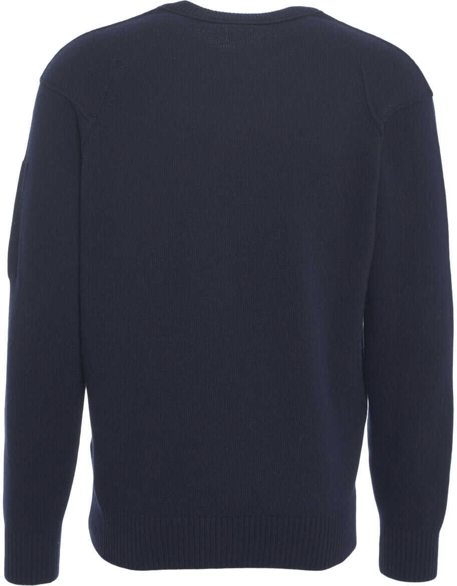 Pulovere C.P. Company Sweater with logo detail Blue Barbati (BM 19029895) 3