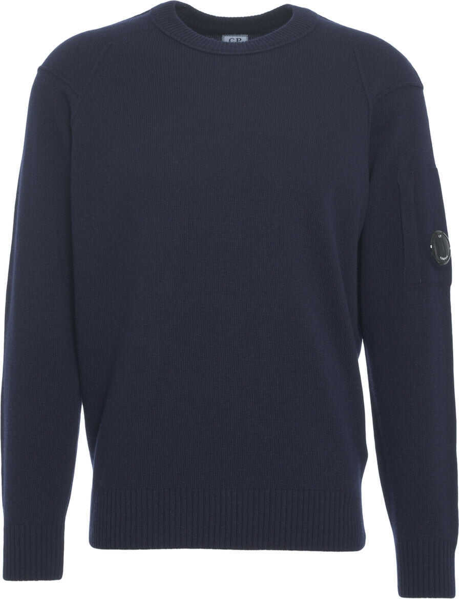 Pulovere C.P. Company Sweater with logo detail Blue Barbati (BM 19029895) 1
