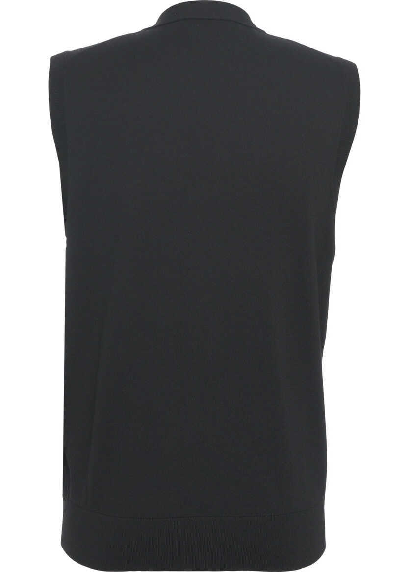 Pulovere casual Paolo Pecora Knit vest Black Barbati (BM 19029901) 4