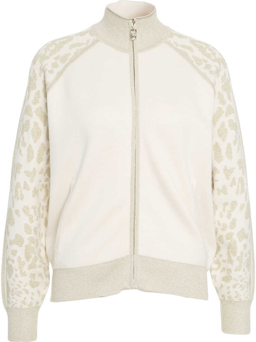 Cardigane LIU JO SPORT Sweatshirt with animal print Beige Femei (BM 19029922) 2