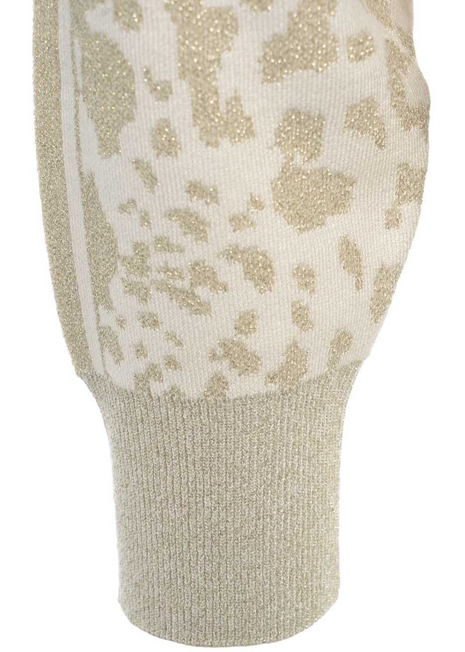 Cardigane LIU JO SPORT Sweatshirt with animal print Beige Femei (BM 19029922) 4