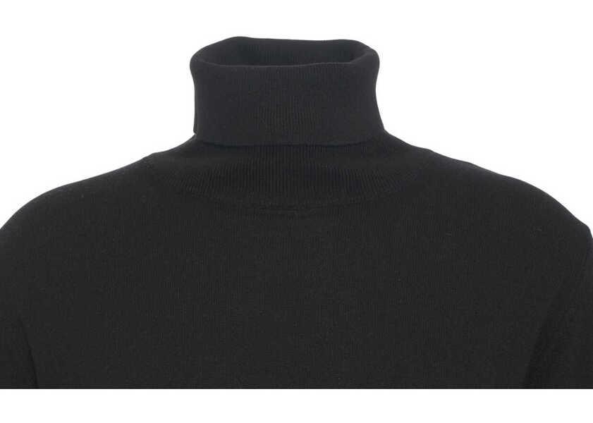 Pulovere Dondup Wool blend turtleneck sweater Black Barbati (BM 19029925) 4
