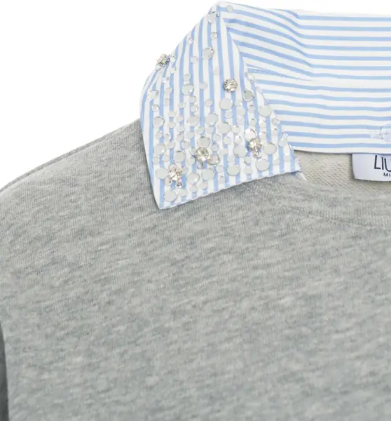 Cardigane Liu Jo Sweatshirt with shirt collar Grey Femei (BM 19029931) 4