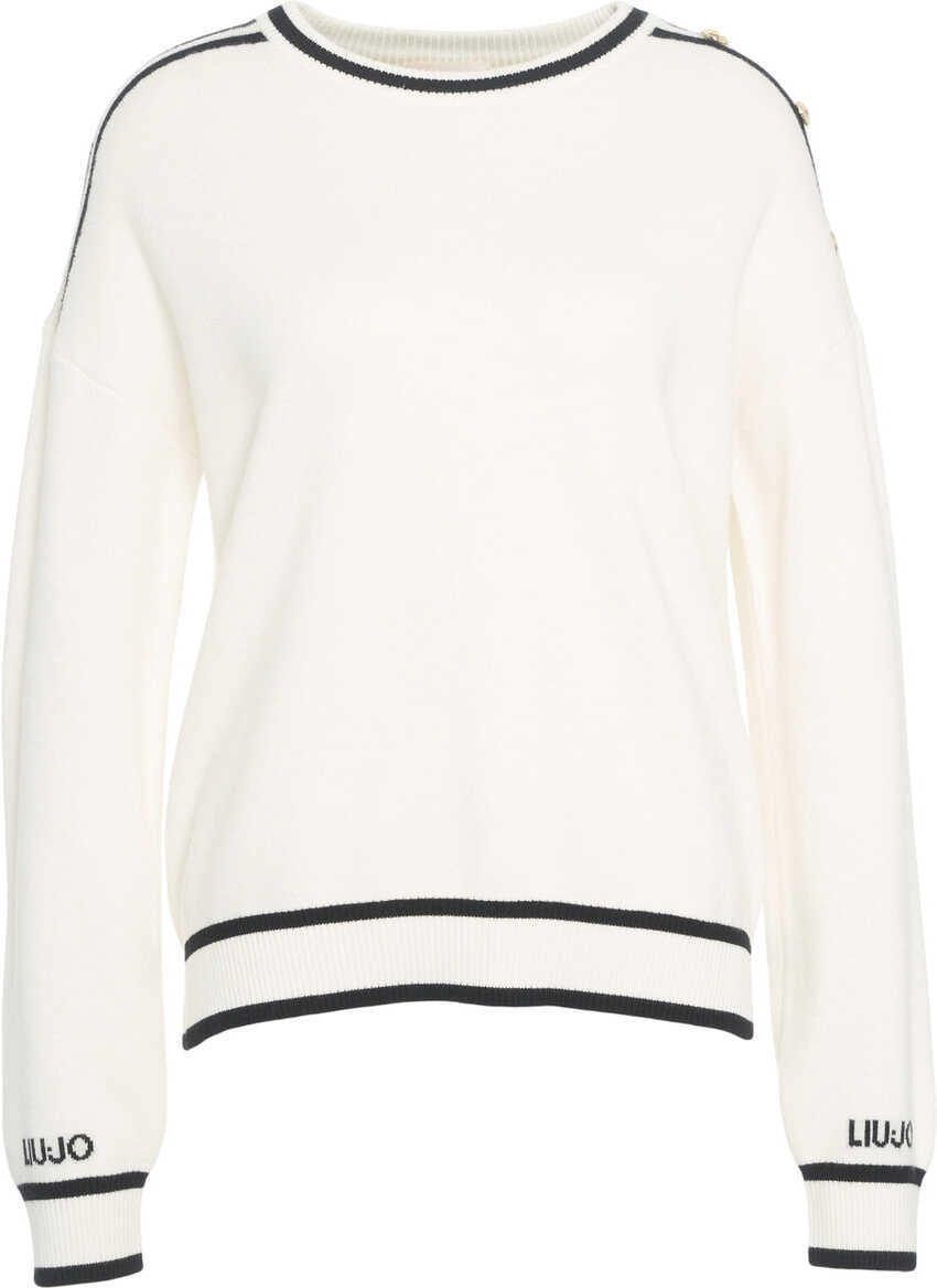 Pulovere LIU JO SPORT Sweater with decorative buttons White Femei (BM 19029934) 1