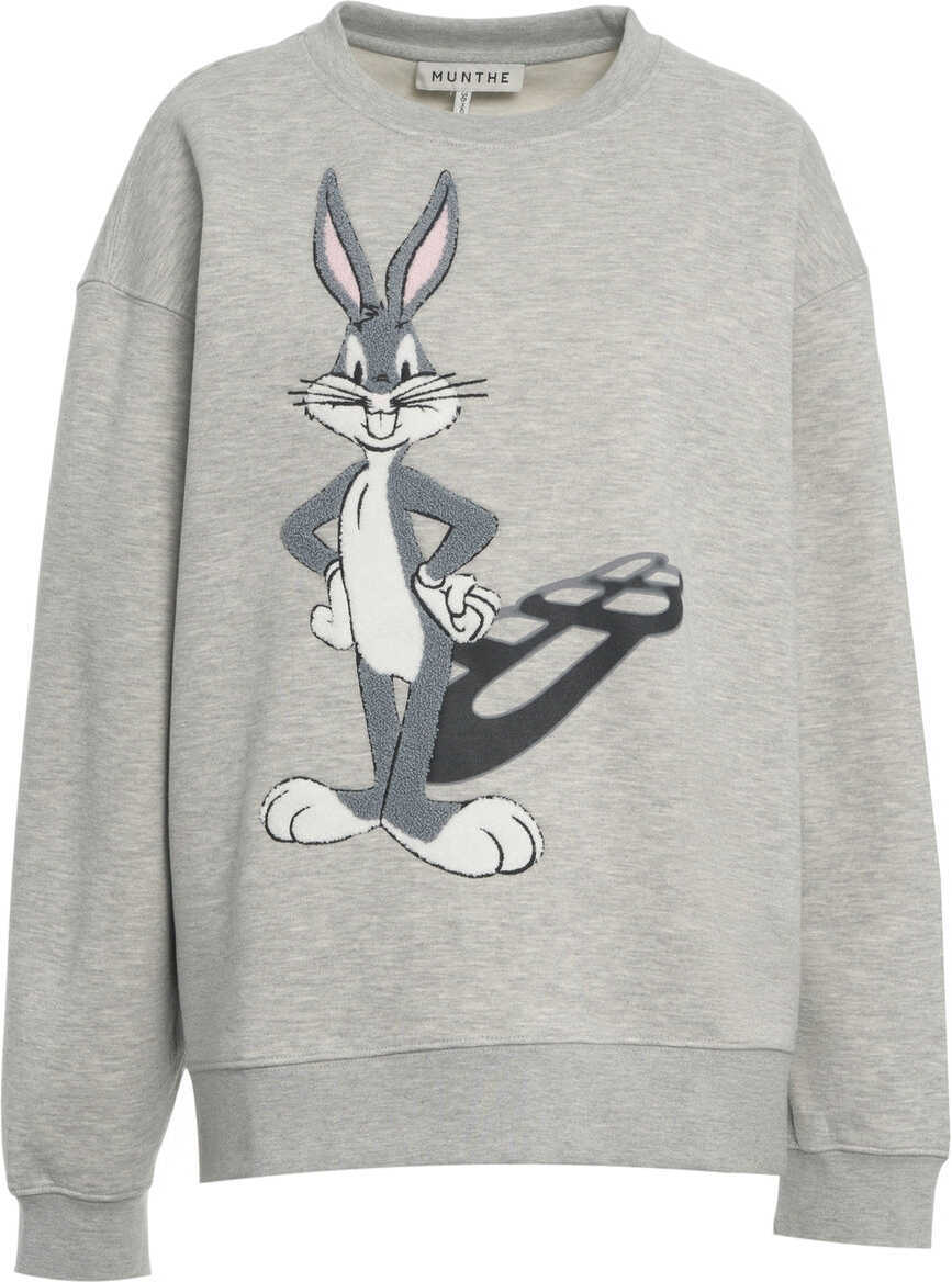 Cardigane Munthe Sweatshirt with print Lami Grey Femei (BM 19029988) 2