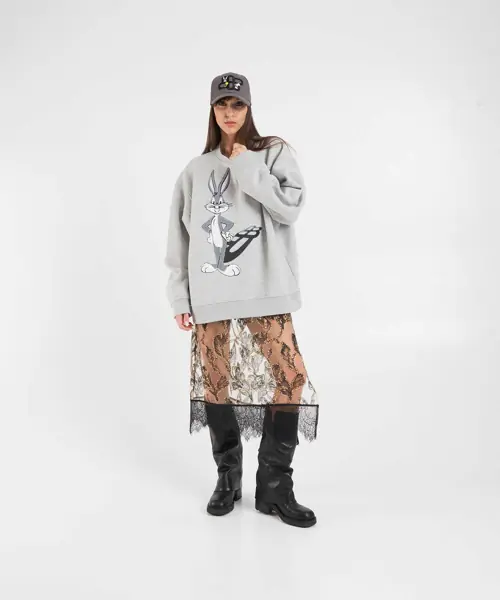 Cardigane Munthe Sweatshirt with print Lami Grey Femei (BM 19029988) 4