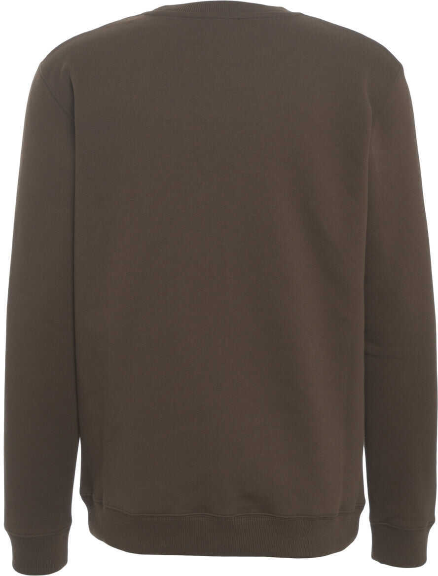 Pulovere casual Dondup Sweatshirt with logo Brown Barbati (BM 19030009) 3