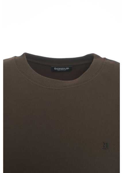 Pulovere casual Dondup Sweatshirt with logo Brown Barbati (BM 19030009) 4