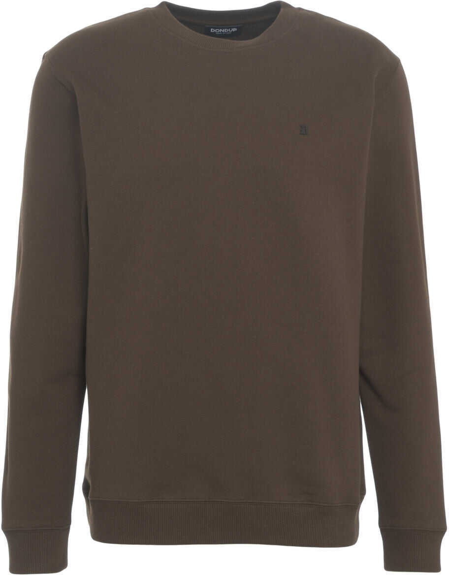 Pulovere casual Dondup Sweatshirt with logo Brown Barbati (BM 19030009) 1