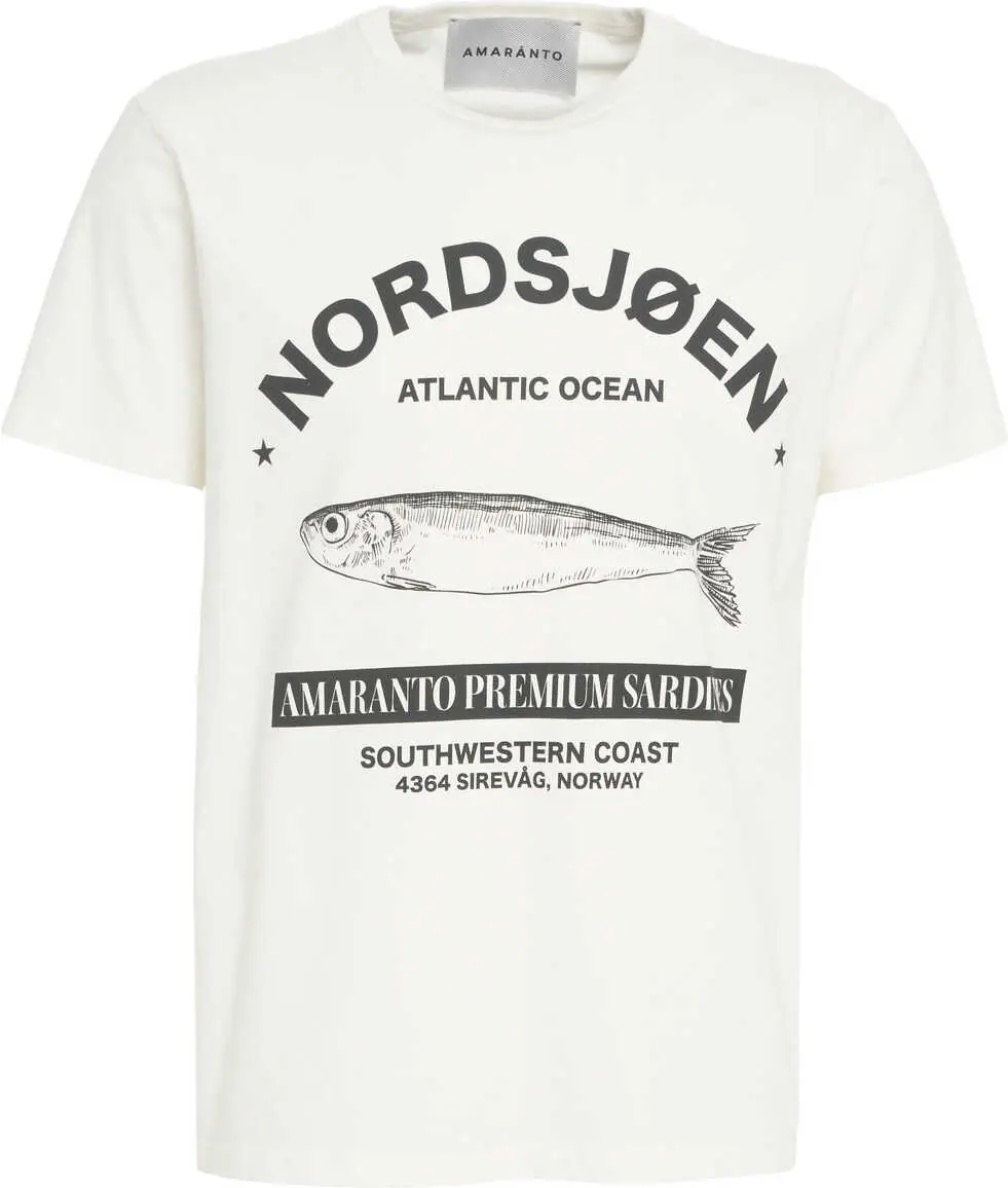 Tricouri AMARANTO T-shirt with print White Barbati (BM 19030024) 2