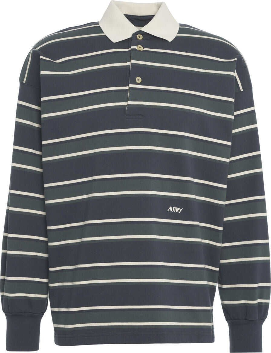 Tricouri Polo AUTRY Polo shirt with stripes Green Barbati (BM 19030048) 2