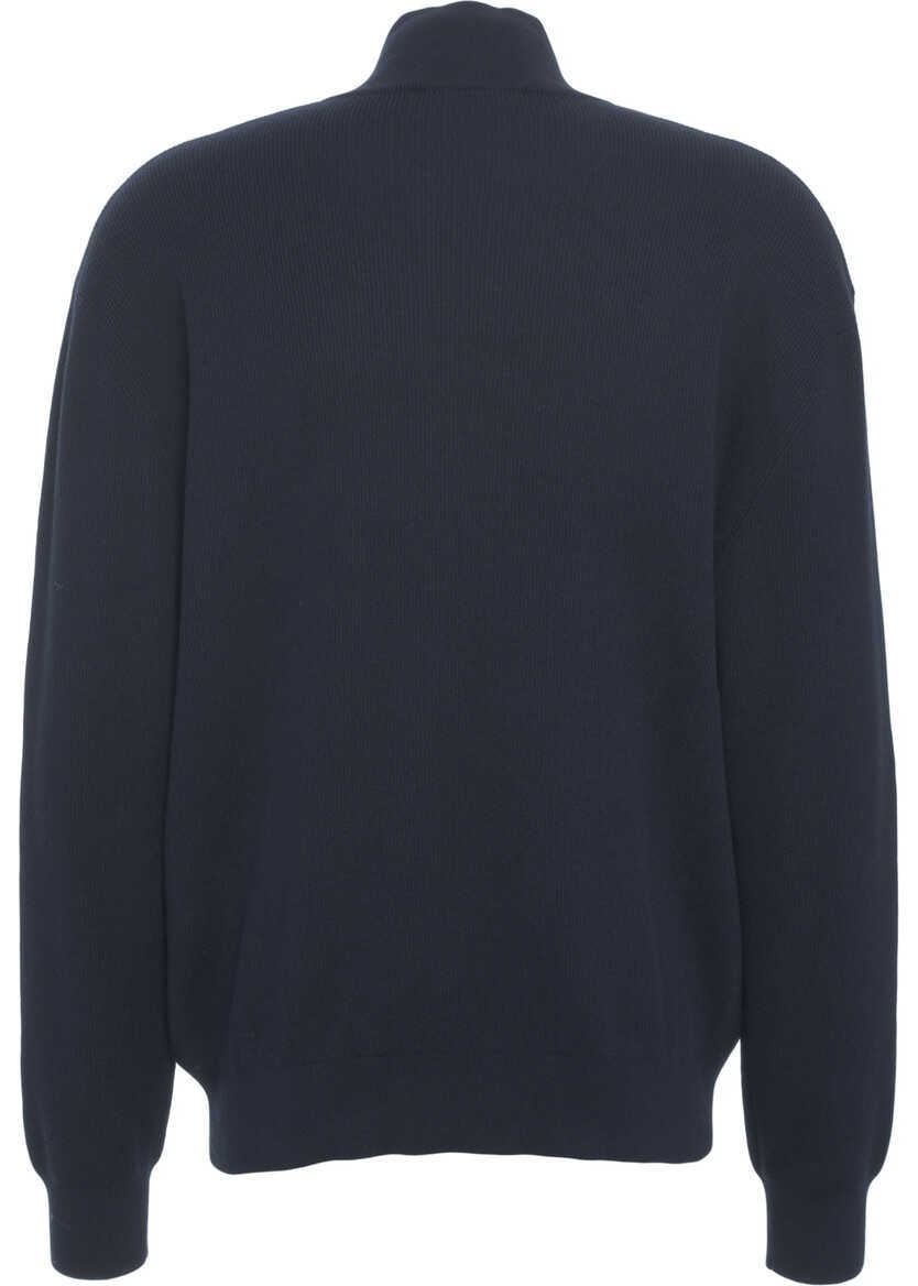 Pulovere CLOSED Knit sweater with zip Blue Barbati (BM 19030066) 3