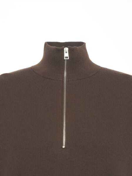 Pulovere CLOSED Knit sweater with zip Brown Barbati (BM 19030066) 5