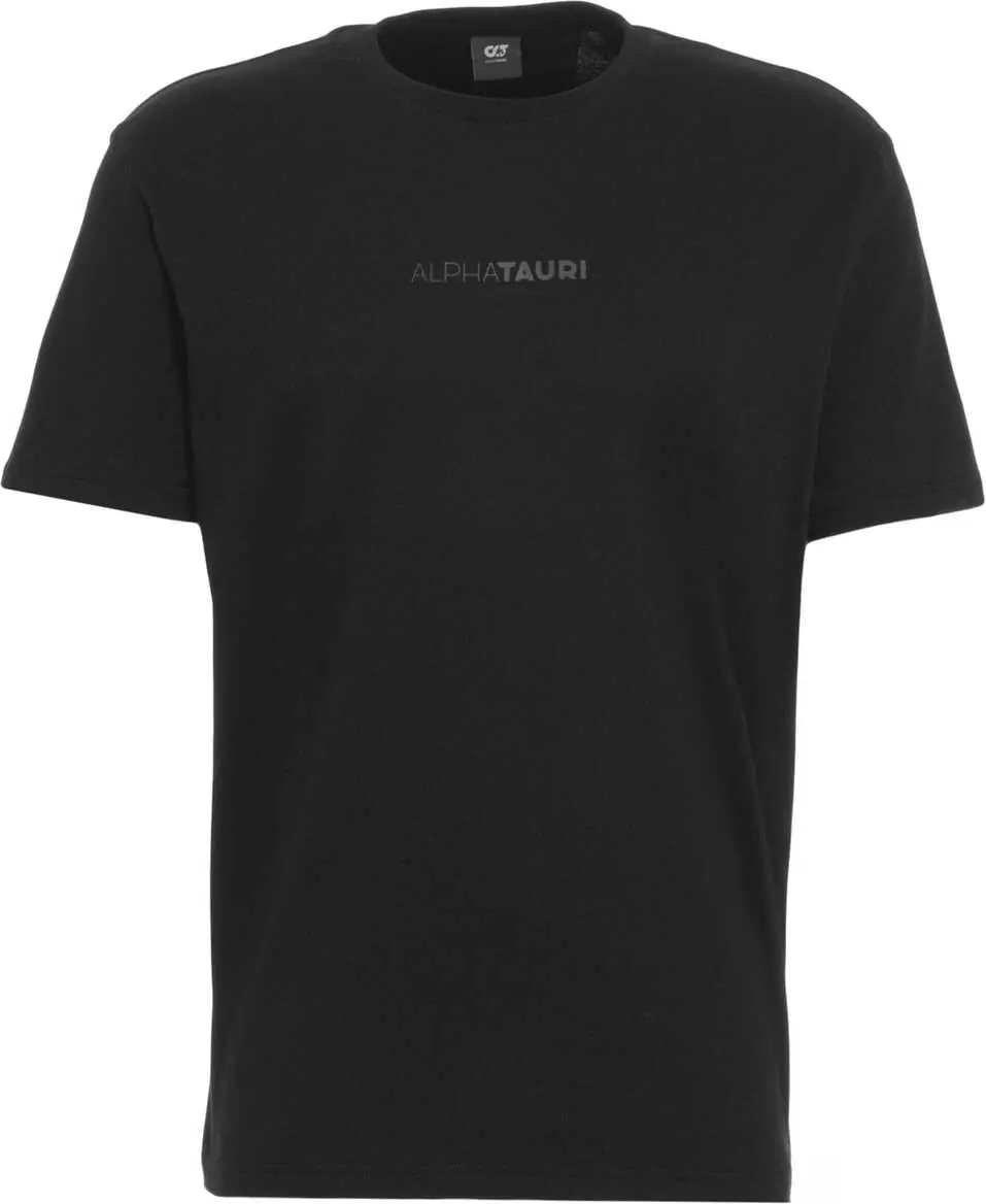 Tricouri AlphaTauri T-shirt with logo lettering Black Barbati (BM 19030072) 2