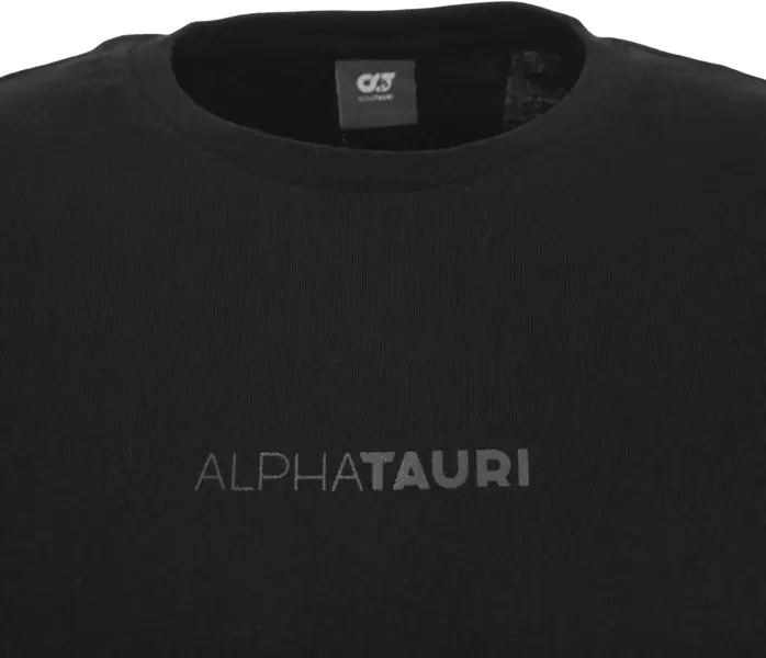 Tricouri AlphaTauri T-shirt with logo lettering Black Barbati (BM 19030072) 4