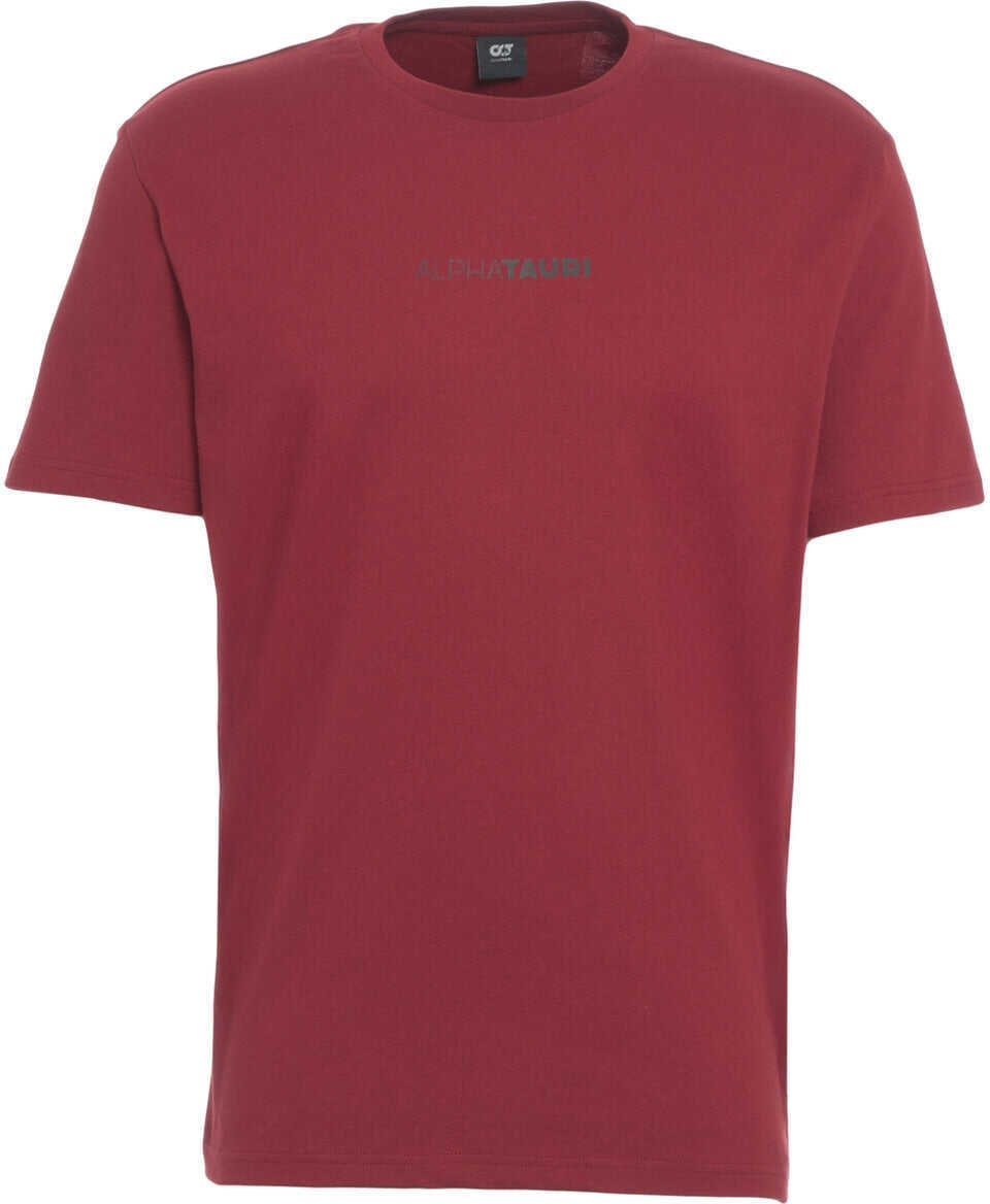 Tricouri AlphaTauri T-shirt with logo lettering Red Barbati (BM 19030072) 2