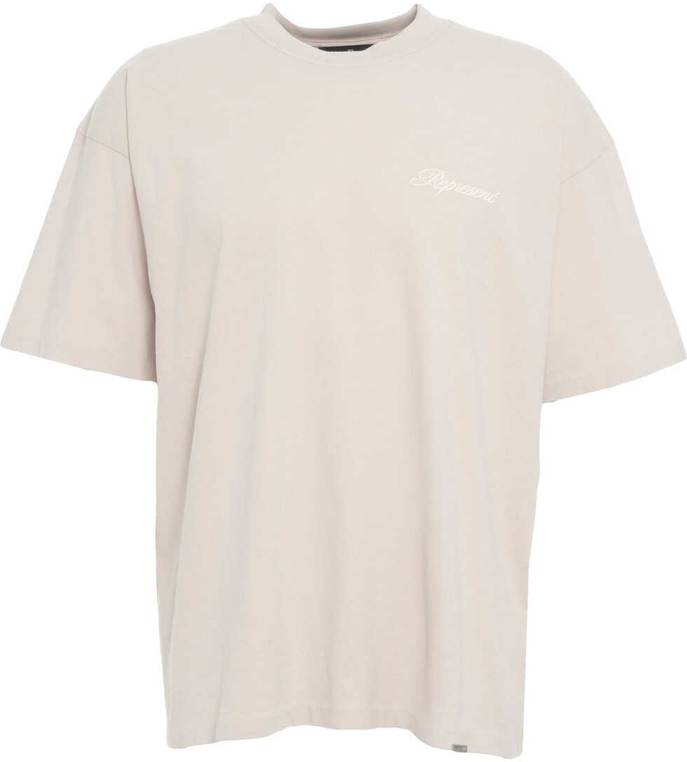 Tricouri REPRESENT T-shirt with logo embroidery Grey Barbati (BM 19030084) 6