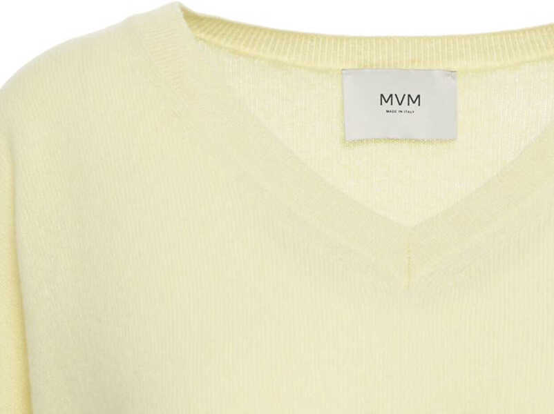 Pulovere MVM Cashmere sweater with pearl detail Yellow Femei (BM 19030111) 4
