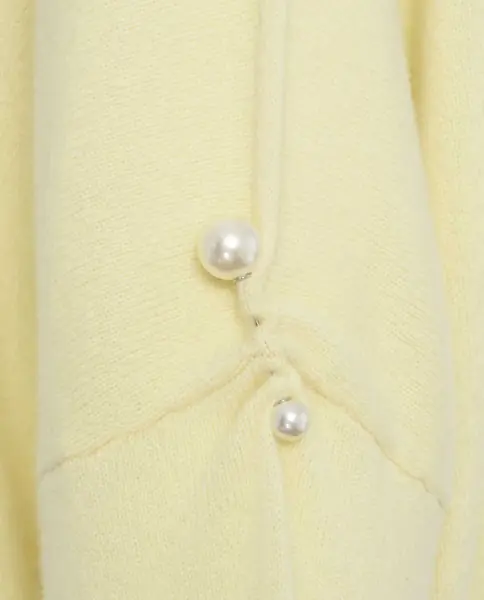 Pulovere MVM Cashmere sweater with pearl detail Yellow Femei (BM 19030111) 5