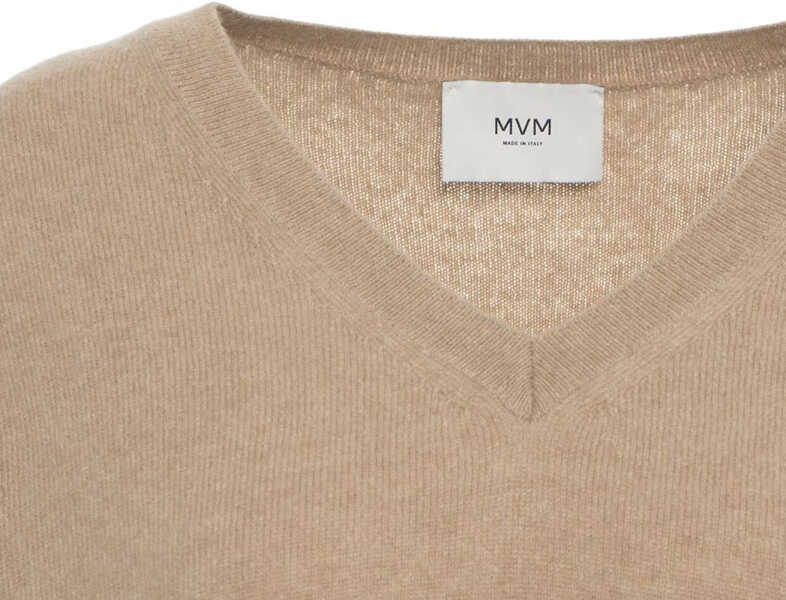 Pulovere MVM Cashmere sweater with pearl detail Brown Femei (BM 19030111) 4