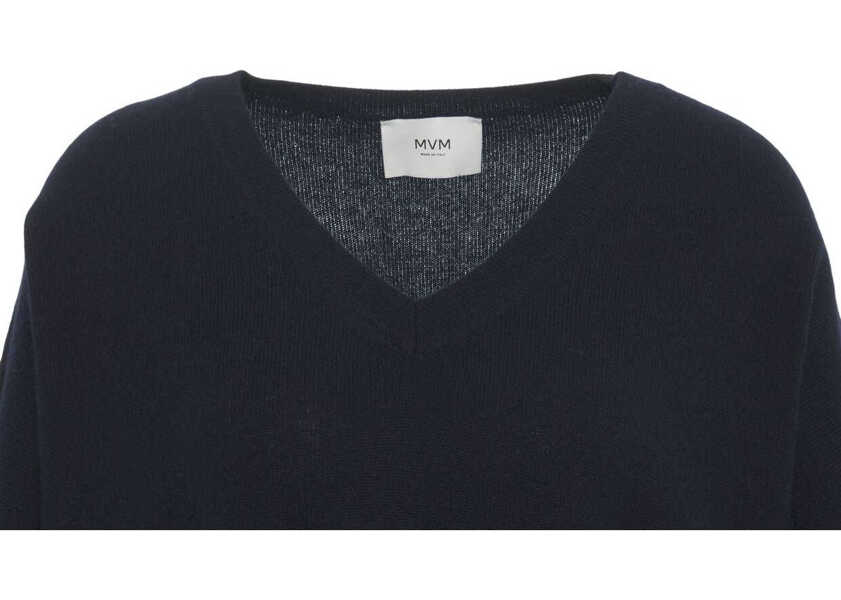 Pulovere MVM Cashmere sweater with pearl detail Blue Femei (BM 19030111) 4