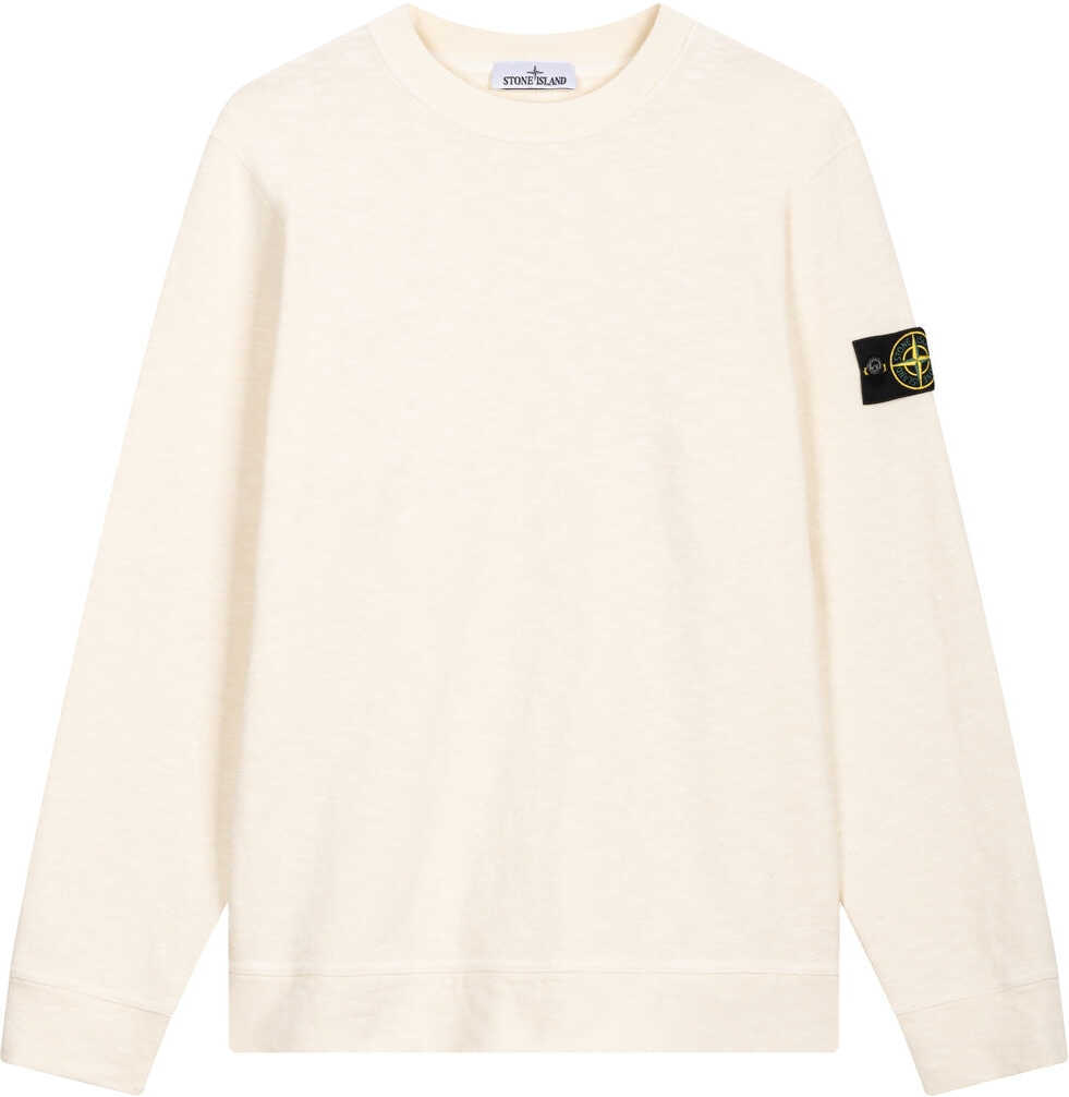 Pulovere casual Stone Island Sweatshirt with logo detail White Barbati (BM 19030120) 2