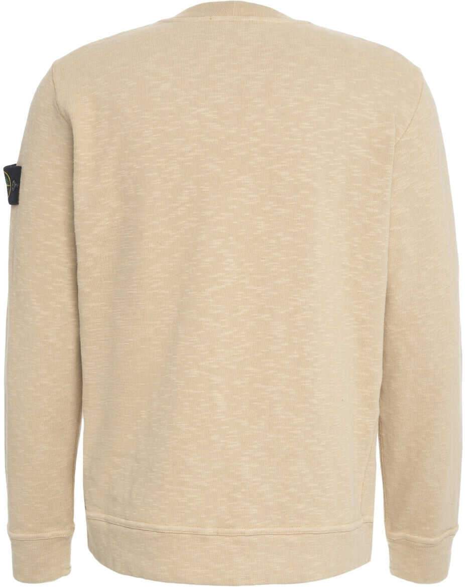 Pulovere casual Stone Island Sweatshirt with logo detail Beige Barbati (BM 19030120) 3