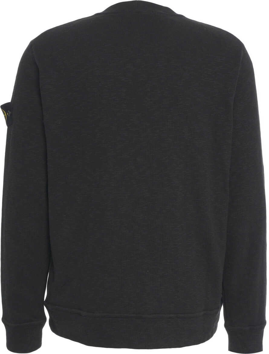 Pulovere casual Stone Island Sweatshirt with logo detail Black Barbati (BM 19030120) 4