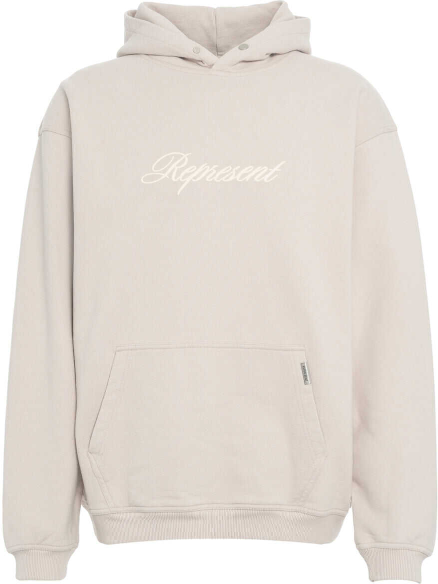 Bluze de trening REPRESENT Hoodie Script Beige Barbati (BM 19030129) 1