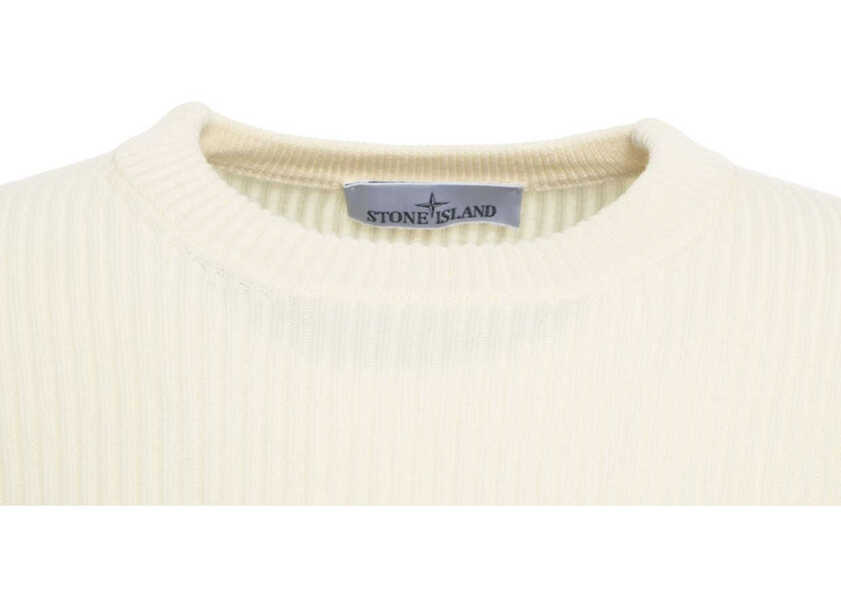 Pulovere Stone Island Ribbed sweater with logo White Barbati (BM 19030141) 4