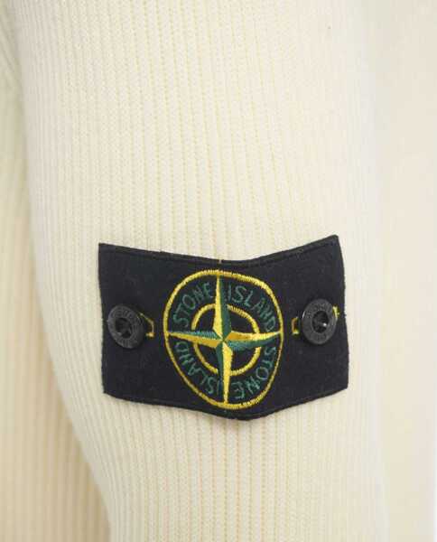 Pulovere Stone Island Ribbed sweater with logo White Barbati (BM 19030141) 5