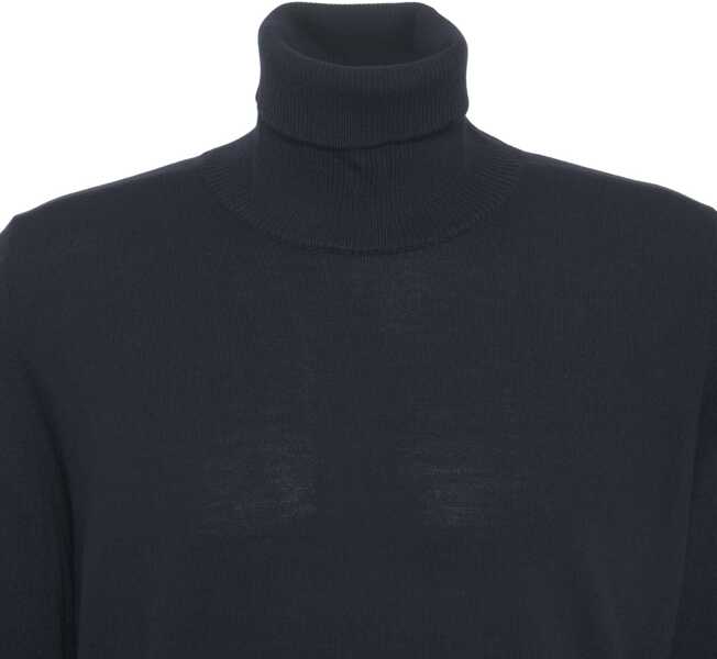 Pulovere Stone Island Turtleneck sweater with logo detail Blue Barbati (BM 19030144) 4