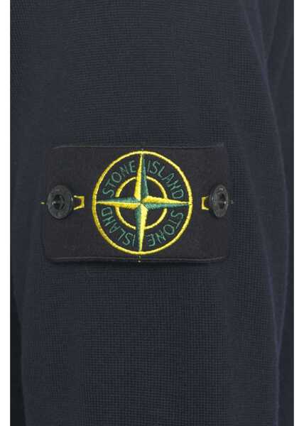 Pulovere Stone Island Turtleneck sweater with logo detail Blue Barbati (BM 19030144) 5