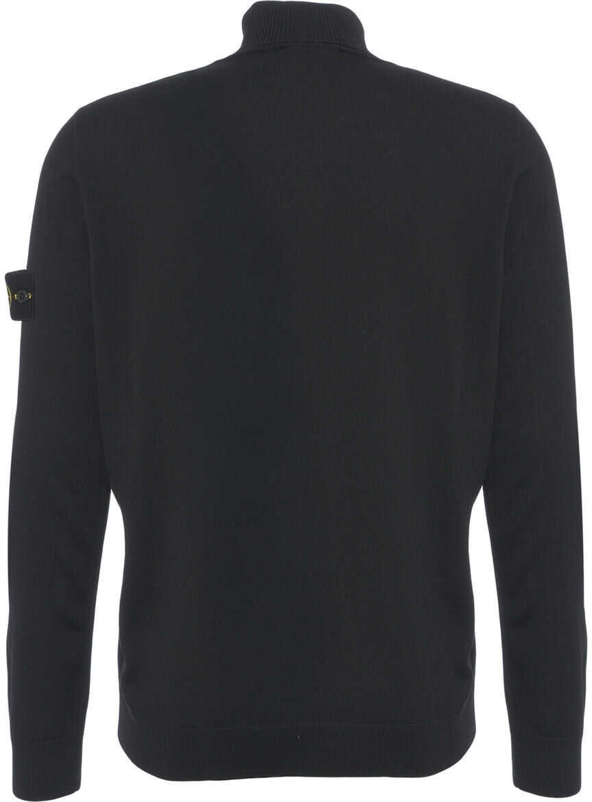 Pulovere Stone Island Turtleneck sweater with logo detail Black Barbati (BM 19030144) 3