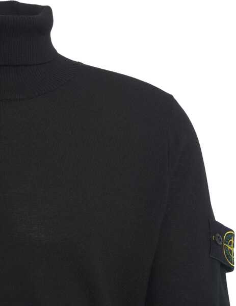 Pulovere Stone Island Turtleneck sweater with logo detail Black Barbati (BM 19030144) 4