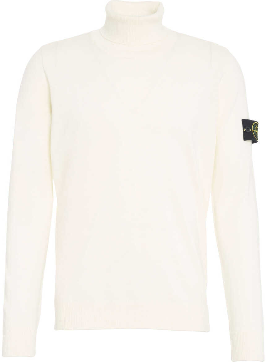 Pulovere Stone Island Turtleneck sweater with logo detail White Barbati (BM 19030144) 2