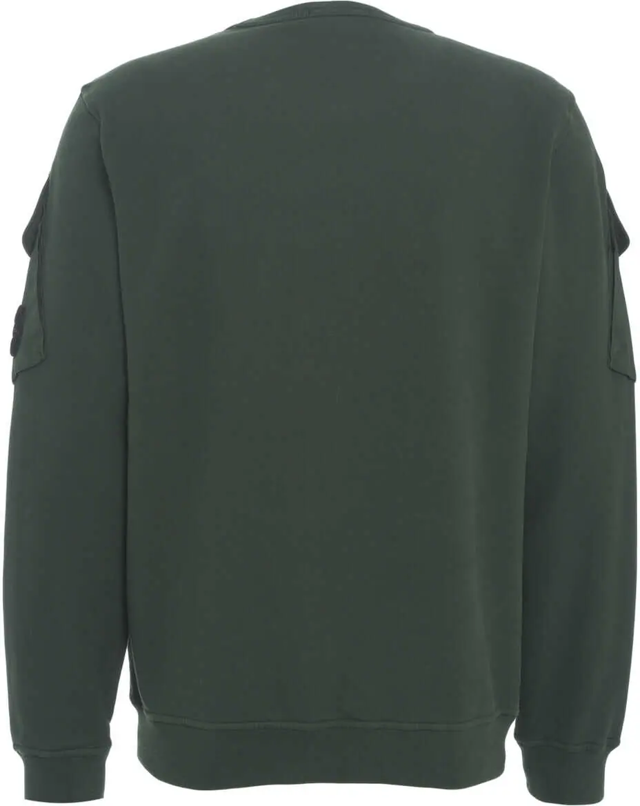 Pulovere casual Stone Island Sweatshirt with sleeve pockets Green Barbati (BM 19030153) 3
