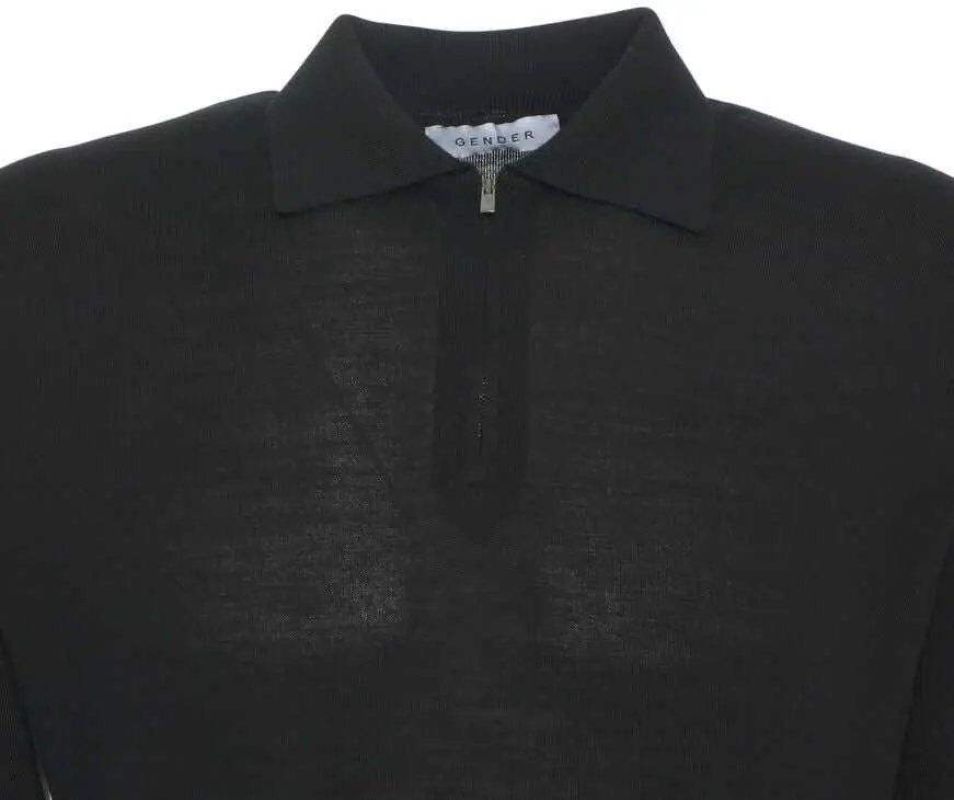 Tricouri Polo Gender Knitted sweater with polo collar Black Barbati (BM 19030177) 4