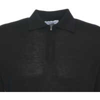 Tricouri Polo pentru Barbati - Tricouri Polo Gender Knitted sweater with polo collar Black Barbati (BM 19030177) - B-mall.ro