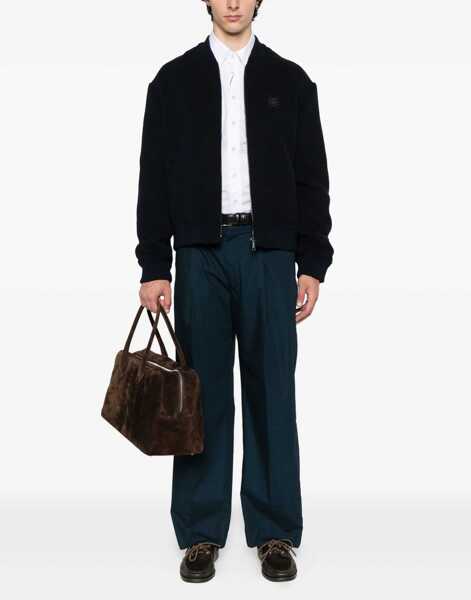 Pulovere casual ETRO Bomber with logo embroidery Blue Barbati (BM 19030219) 2