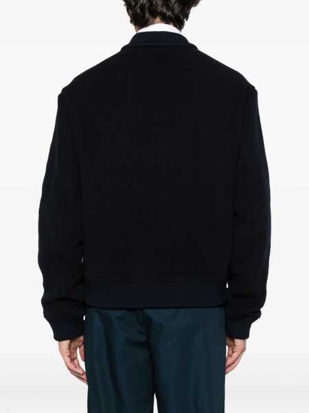 Pulovere casual ETRO Bomber with logo embroidery Blue Barbati (BM 19030219) 4