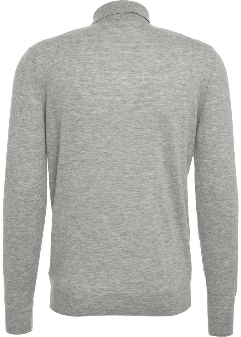 Tricouri Polo Gender Longsleeve knit polo shirt Grey Barbati (BM 19030273) 3
