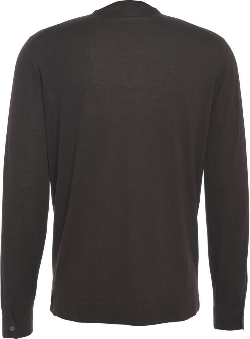 Camasi office Gender Knit virgin wool shirt Brown Barbati (BM 19030282) 3
