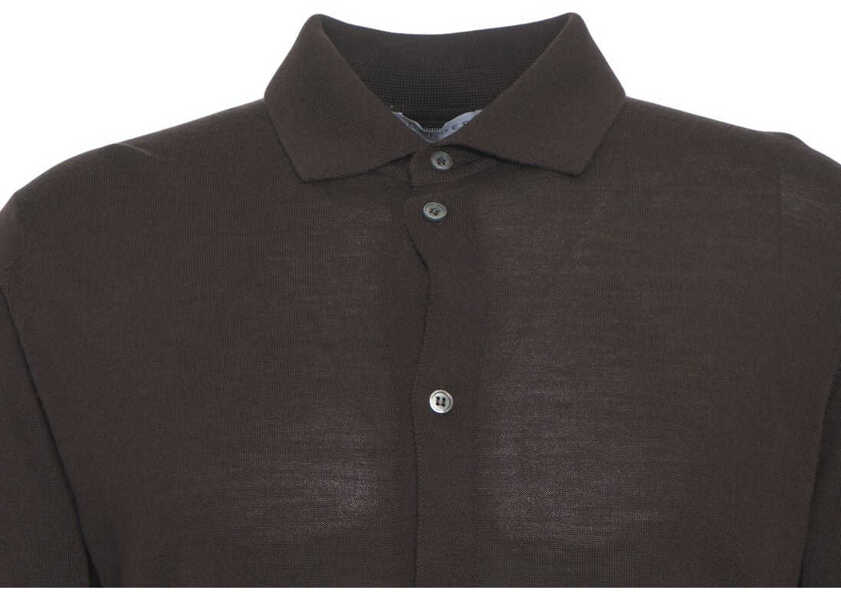Camasi office Gender Knit virgin wool shirt Brown Barbati (BM 19030282) 4