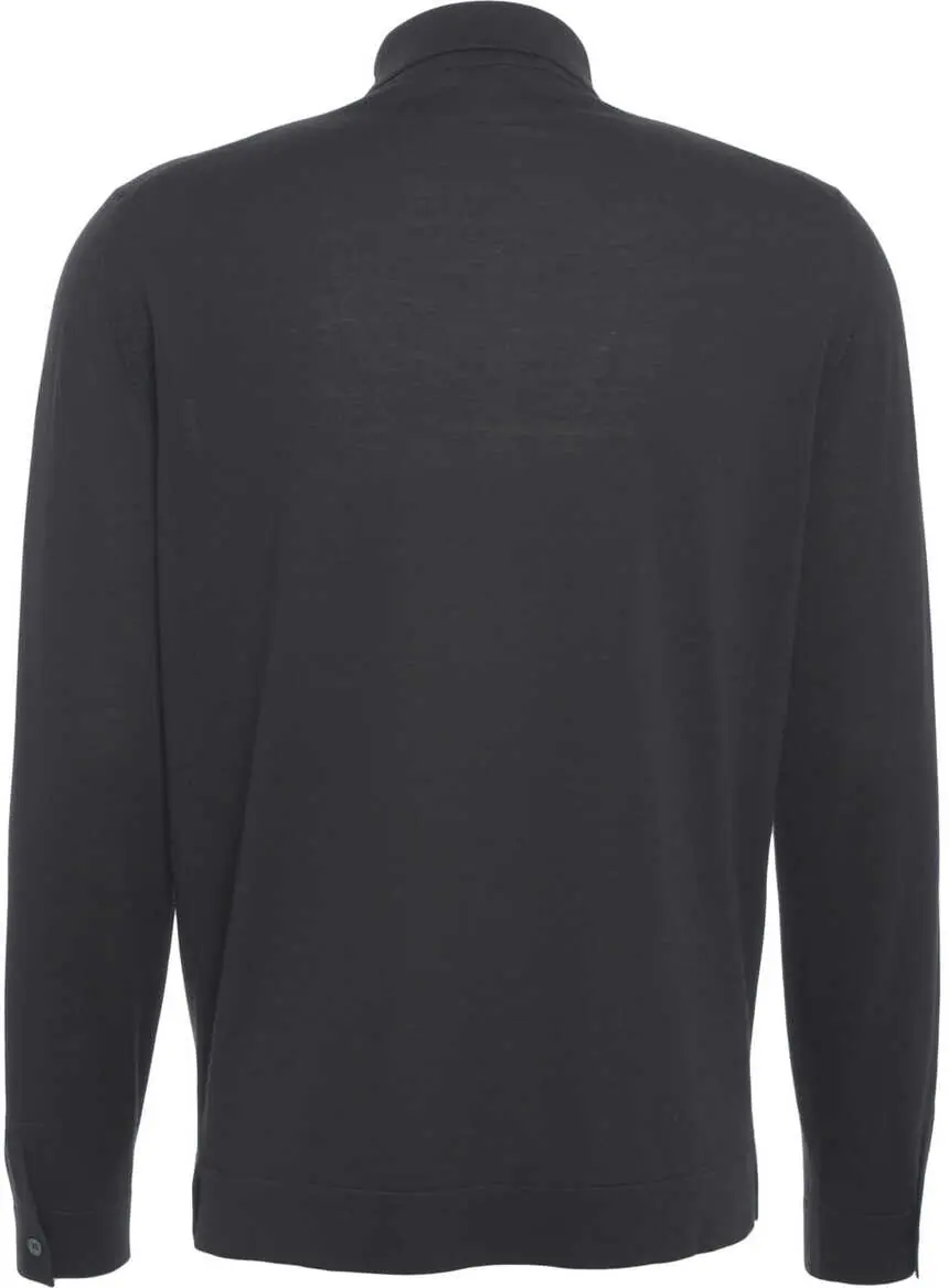 Camasi office Gender Knit virgin wool shirt Black Barbati (BM 19030282) 3