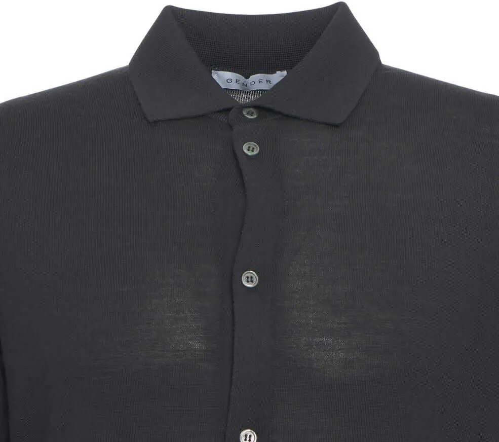 Camasi office Gender Knit virgin wool shirt Black Barbati (BM 19030282) 4